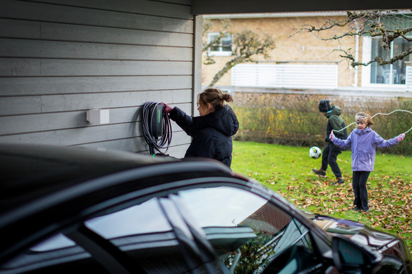 Wallbox or charging station at home